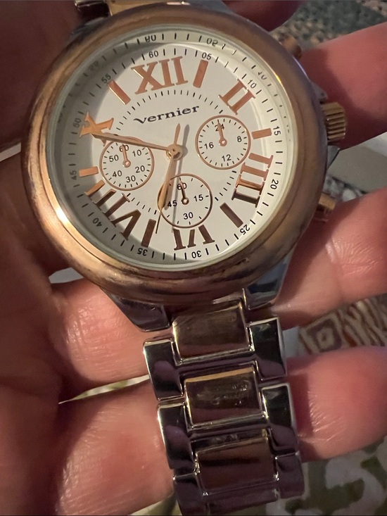 Vernier Women’s Two-Tone Rose Gold and Silver Bracelet Watch main image 4